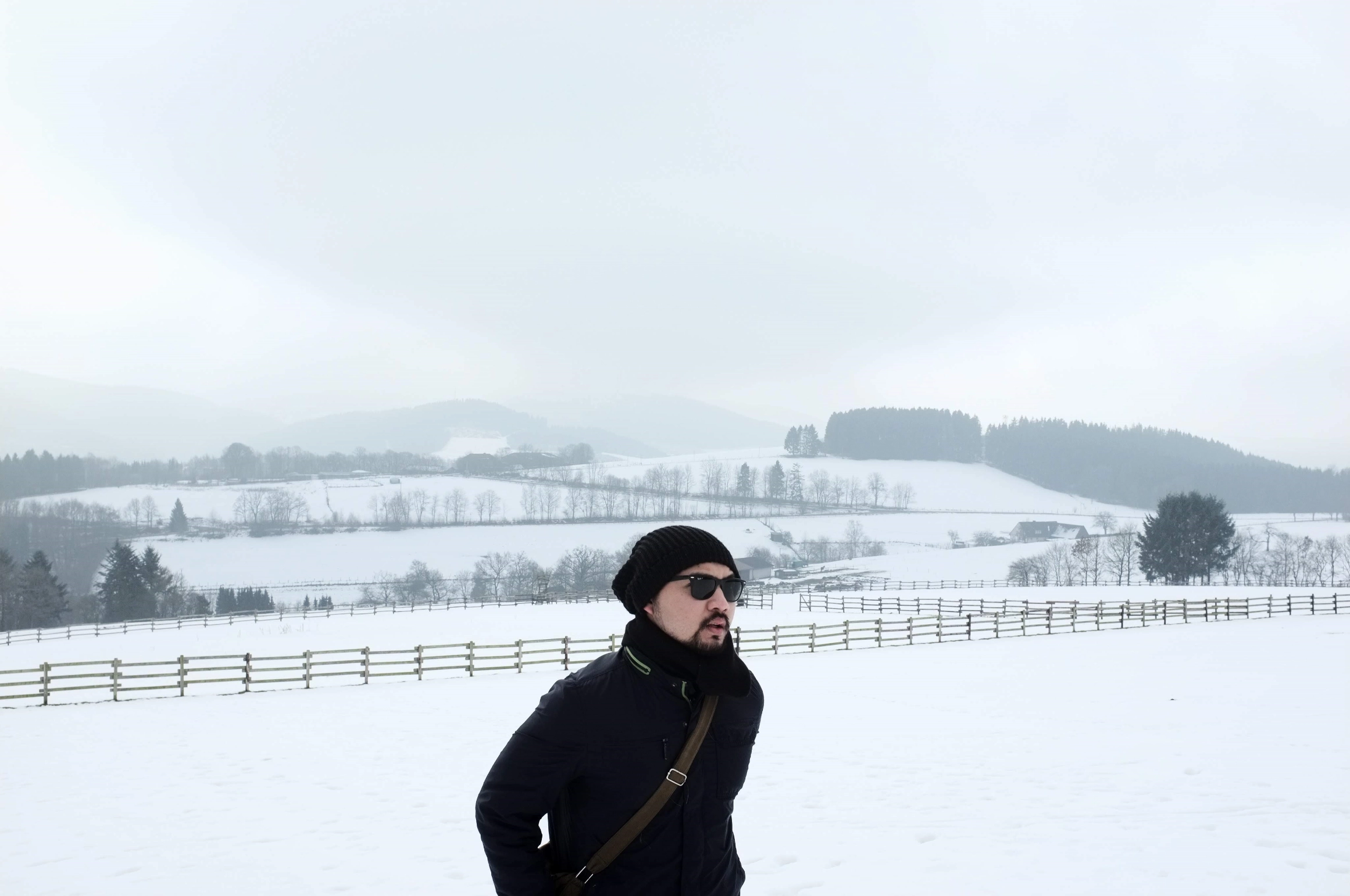 A quiet moment in a snowy landscape